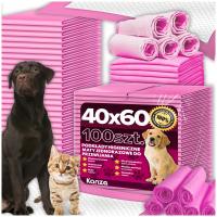 PODKŁADY HIGIENICZNE DLA PSA KOTA 40x60CM GRUBE 100 SZT DO NAUKI SIKANIA