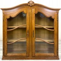 STYLOWA SZAFKA WISZĄCA GABLOTA WITRYNKA KUCHENNA NADSTAWKA DĄB FRANCJA HA7