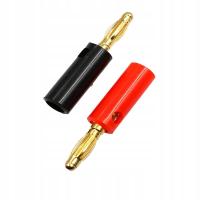 Red and black 1pcs10pcs Audio Speaker 4mm Banana Plug Gold Plated Conn Plug