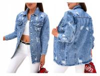 Весенняя джинсовая куртка женская katana LONG 7059 roz S
