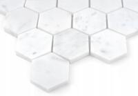 DUNIN mozaika kamienna Carrara White Hexagon