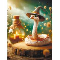 Diamond Painting na Ramie Haft Diamentowy 30x40 cm Węże Czarodziejka