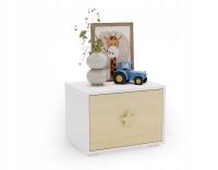 Тумбочка PUFFI Nakastlik прикроватный столик ящик цвет белый клен