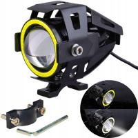 HALOGEN MOTOCYKLOWY REFLEKTOR LAMPA ROBOCZA RING LED U7 QUAD SKUTER MOTOR