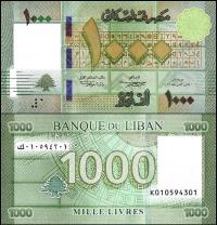 LIBAN, 1000 LIVRES 2016 Pick 90c