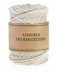 Веревка для макраме с сердечником экрю 3 мм 100 м