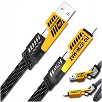 Kabel Stilo USB - USB typ C / microUSB / Lightning 1,2 m wielokolorowy