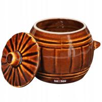 КЕРАМИЧЕСКАЯ БОЧКА ИЗ КЕРАМОГРАНИТА ГОРШОК ИЗ КЕРАМОГРАНИТА ДЛЯ КВАШЕНИЯ ОГУРЦОВ КАПУСТЫ 1Л