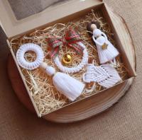 Box Ozdoby świąteczne makrama komplet rękodzieło boho rustykalne