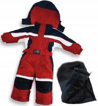 ZIMOWY KOMBINEZON JEDNOCZĘŚCIOWY NA NARTY SANKI kombinezon czerwony