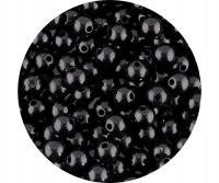 Гладкие классические бусины в форме шарика 8 мм 100шт черный акрил