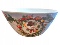 Miska Z MELAMINY motyw ŚWIĄT Ø 25 CM Boże Narodzenie Zastawa stołowa /973