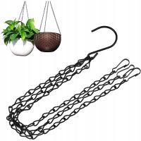 3 PAK WISZĄCYCH ŁAŃCUSZKÓW Z HACZYKAMI DO DONICZEK I KARMNIKÓW 47 CM