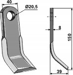 63-ORS-12 Nóż bijakowy Igrekowy do kosiarek