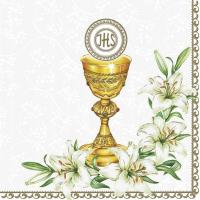 SERWETKI PAPIEROWE KOMUNIJNE Hostia białe uniwersalne na komunię dekoracja