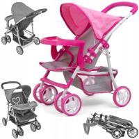 Wózek dla lalek spacerówka zabawka Kate Prestige Różowy Milly Mally