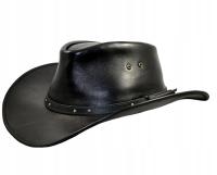 Шляпа ковбойская кожа Nebraska Черная лицевая сторона