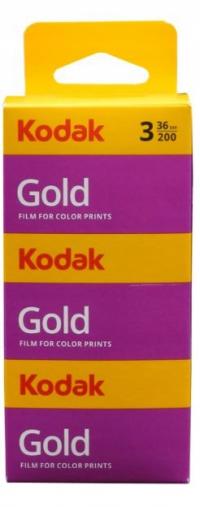 3× Filmy Kodak Gold 200 / 36 (135) 3 sztuki