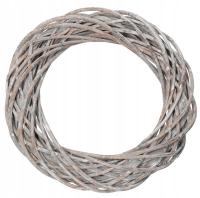 ПЛЕТЕНЫЙ ВЕНОК СЕРЫЙ 25СМ ПЛЕТЕНЫЙ ТОЛСТЫЙ