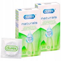 Prezerwatywy Durex NATURALS 20 sztuk naturalne cienkie dodatkowo nawilżane