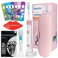 SZCZOTECZKA SONICZNA DO ZĘBÓW PHILIPS SONICARE KIDS + ETUI DLA DZIECI TIMER