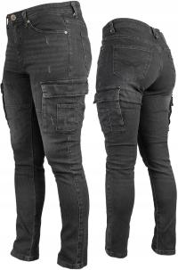 Wytrzymałe spodnie męskie JEANS BOJÓWKI robocze jeansy z przetarciami