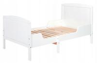 Детская кровать белая деревянная растущая с ребенком раздвижная 80X130-200