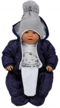 Kombinezon zimowy niemowlęcy pikowany