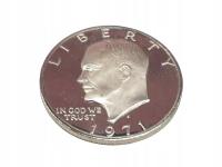 MONETA 1 DOLLAR 1971 USA - 1 DOLAR - 1971 S - EISENHOWER DOLLAR SREBRO