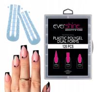 KWADRAT DUAL FORM polygel formy do paznokci akrylożelu 120szt EverShine