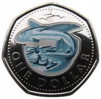 BARBADOS 1 DOLLAR 2020 ZWIERĘTA RYBA KOLOR UNC