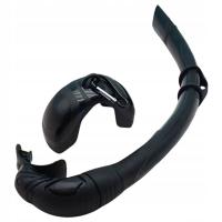 Fajka, rurka 100% silikon do nurkowania w formie żółwia z uchwytem - czarna