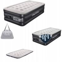Materac jednoosobowy Olarhike 198x102x46 cm czarny do spania samopompujący