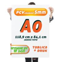 Druk UV PCV 5mm A0 118,9x84,1 Tablica Szyld Plansza wydruki Płyta reklamowa
