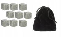 Zestaw 9 kamieni chłodzących do napoju szare