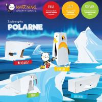 Kartoniaki Zwierzęta POLARNE z tektury do składania i malowan