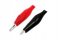 KROKODYLEK MAŁY W IZOLACJI PARA CZERWONY + CZARNY 35mm x 2