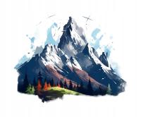 Naprasowanka Góry Górski widok podróż 10 do 15cm