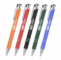 DŁUGOPIS REKLAMOWY z grawerem logo długopis metalowy COSMO RUBBER 50szt.