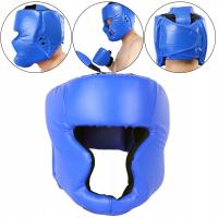 Nakrycie głowy boksera Skórzany ochraniacz głowy 50 do 58 cm Niebieski