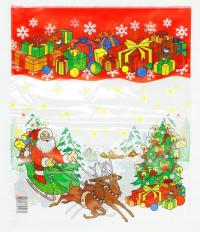 Woreczek foliowy Świąteczny Mikołaj 40x50 10 szt.