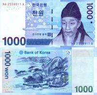 # KOREA POŁUDNIOWA - 1000 WON - 2007 - P-54 - UNC