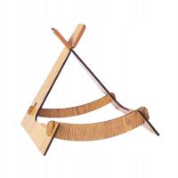 Drewniany stojak na gitarę antypoślizgowy praktyczny w kształcie XL łatwy kolor ciemnego drewna