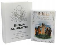 Biblia w DREWNIANYM PUDEŁKU prezent na KOMUNIĘ CHRZEST ŚWIĘTY dla dzieci