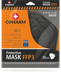 FFP3 защитная маска с дыхательным клапаном черный 10 шт