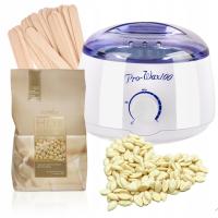 Zestaw depilacja WOSK WHITE CHOCO 250g podgrzewacz