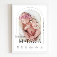 Metryczka ze zdjęciem A4 + RAMKA PREZENT