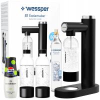 Saturator Wessper S1 Sodamaker do gazowanej wody z nabojem i butelką 0,8 l + 3 inne produkty