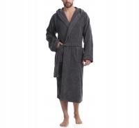 Szlafrok męski Z KAPTUREM Frotte