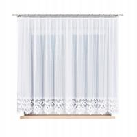 FIRANKA GOTOWA ŻAKARDOWA 18989 160X300 PROSTA ZE WZOREM NA SAMYM DOLE